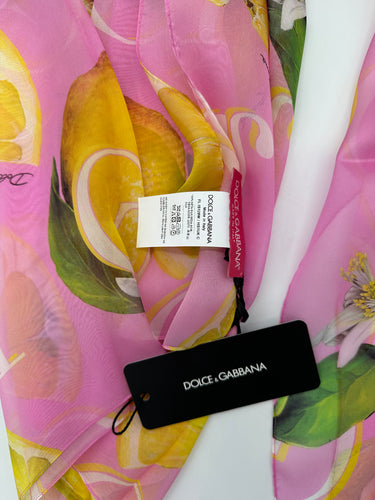 Zīmola "DOLCE & GABBANA" Dabīgā zīda šifona šalle 130x200 cm