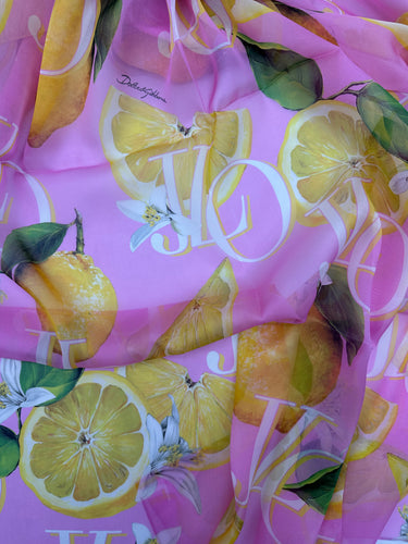 Zīmola "DOLCE & GABBANA" Dabīgā zīda šifona šalle 130x200 cm