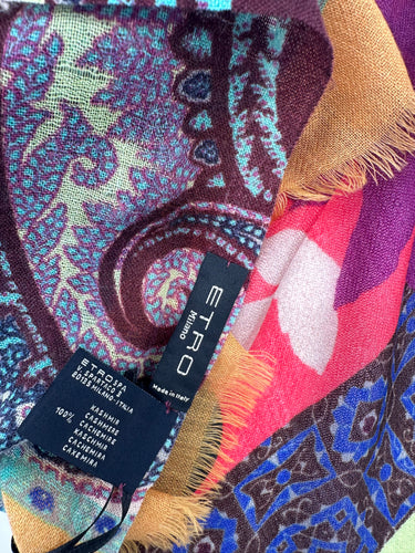 Zīmola "ETRO" kašmira šalle 75x200 cm