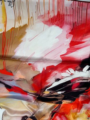 Dabīgā zīda satīna lakats 107x107 cm "Kaislības"