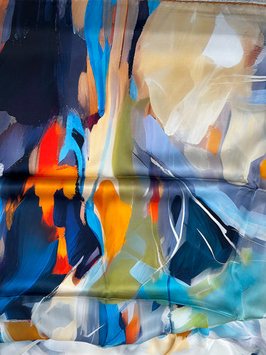 Dabīgā zīda satīna lakats 107x107 cm "Miers"