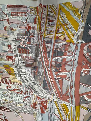 Dabīgā zīda lakats 68x68 cm  "Tilts"