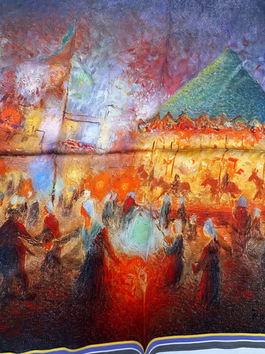 Dabīgā zīda lakats 68x68 cm  "Piramīda"
