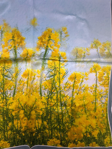 Dabīgā zīda lakats 68x68 cm  "Rapsis"