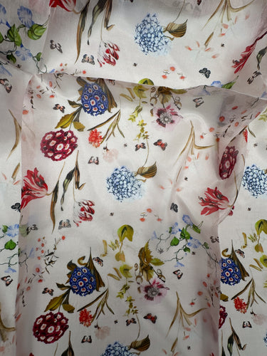 Dabīgā zīda šifona šalle "Vasaras rīts"