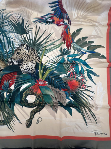 Zīmola "ROBERTO CAVALLI " Dabīgās sarža  lakats 90x90 cm