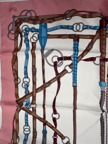 Dabīgā zīda sarža lakats  90x90 cm "Hermejs III "
