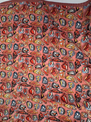 Dabīgā zīda sarža lakats  90x90 cm "Tauriņš"