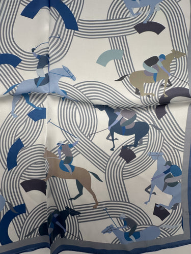 Dabīgā zīda lakats 68x68 cm  "Sacīkstes"