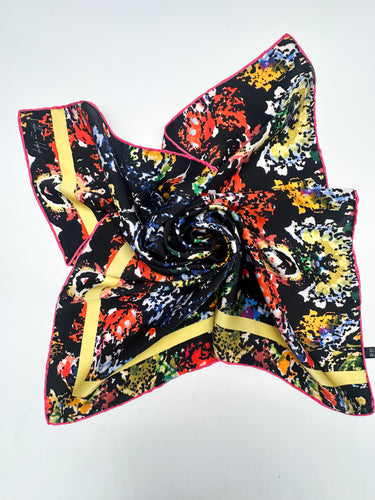 Dabīgā zīda satīna lakats "Zīda karalis" 65x65cm