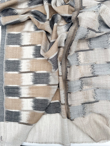 Austa IKAT raksta,  zīda un kašmira šalle