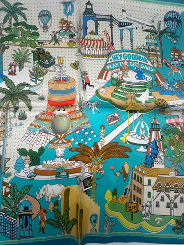 Dabīgā zīda lakats 65x65 cm "Jautrība IV"