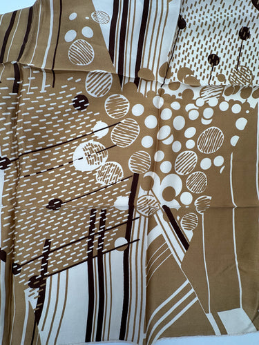Dabīgā zīda satīna lakats  90x90 cm "Ritms II"