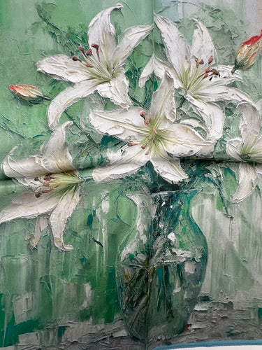 Mazais zīda kakla lakats "Lilija"