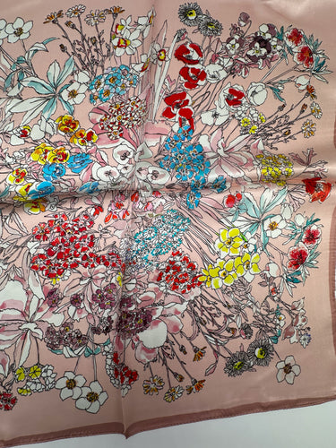 Mazais zīda kakla lakats "Flora III"