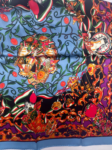 Zīmola "MOSCHINO" Dabīgā satīna  lakats 90x90 cm