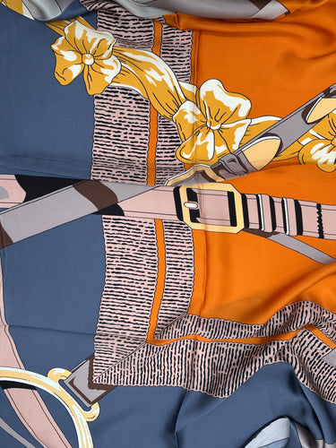 Dabīgā zīda satīna lakats 107x107 cm "Dāvana"