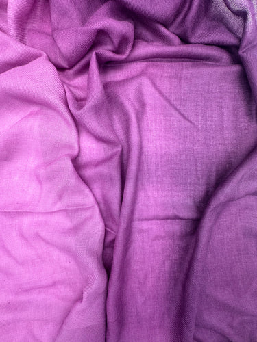 Ombre zīda un kazlēna vilnas šalle "Dziļi violets"