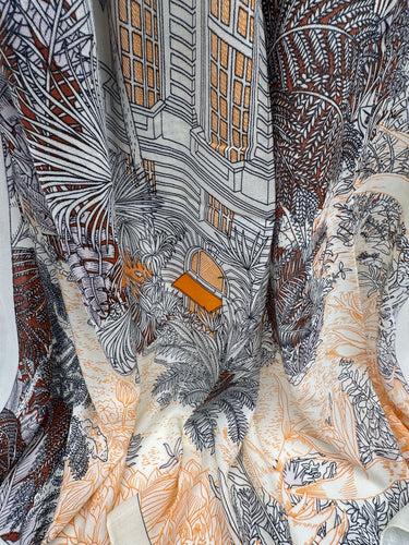 Silts kašmira un zīda lakats "Miers" 130 x 130cm