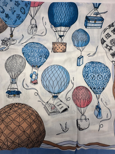 Silts kašmira un zīda lakats "Balons" 130 x 130cm