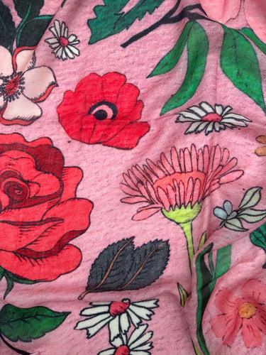 100% vilnas šalle ar košu rakstu "Pūderis"