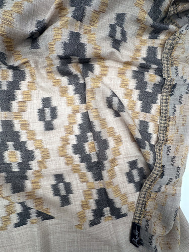 Austa IKAT raksta,  zīda un kašmira šalle