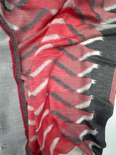Austa IKAT raksta,  zīda un kašmira šalle