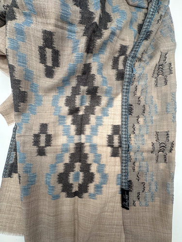 Austa IKAT raksta,  zīda un kašmira šalle