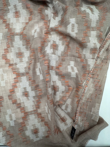 Austa IKAT raksta,  zīda un kašmira šalle