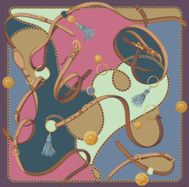 Zīmola "MANTERO I 1902" Dabīgā zīda sarža lakats 90x90 cm