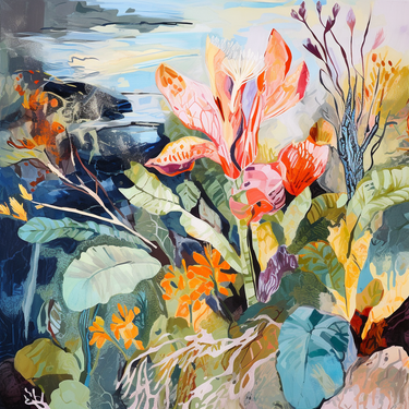 Dabīgā zīda satīna lakats 90x90 cm "Tveice "