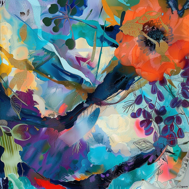 Dabīgā zīda satīna lakats 90x90 cm "Parfīms"