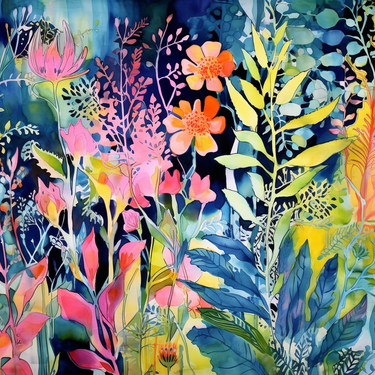 Dabīgā zīda satīna lakats 90x90 cm "Dzīvesprieks"