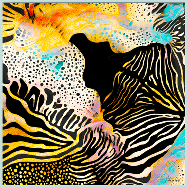 Dabīgā zīda satīna lakats 107x107 cm "Safari"