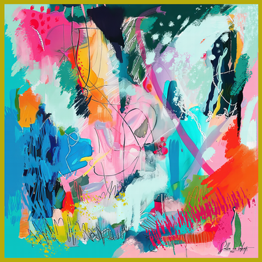 Dabīgā zīda satīna lakats 90x90 cm "Krāsu tips -Vasara II"